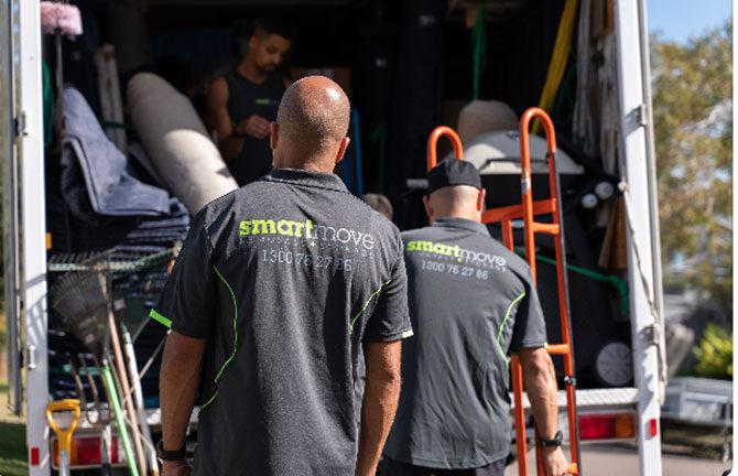 As skilled furniture removalists in Newcastle, the Smart Move crew wear their uniforms with pride